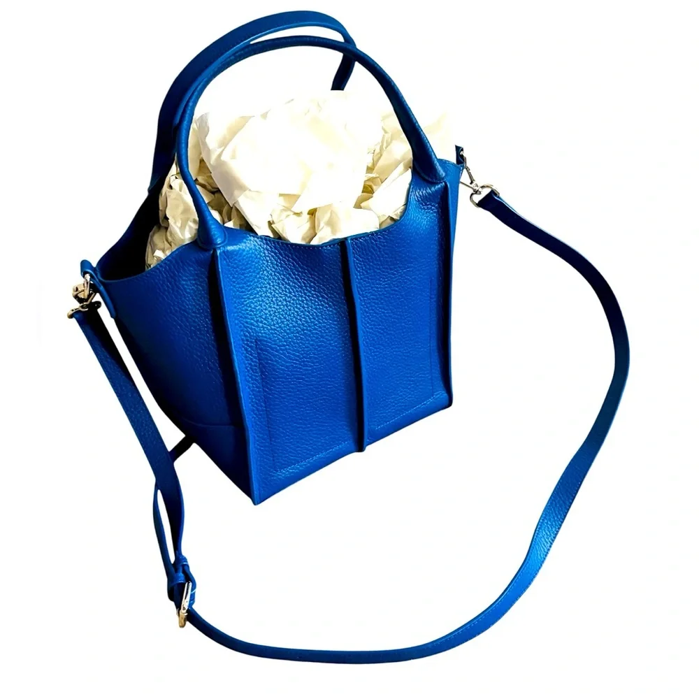 Sassy Jones Medium Ava Blue Tote - New - Picture 2 of 7